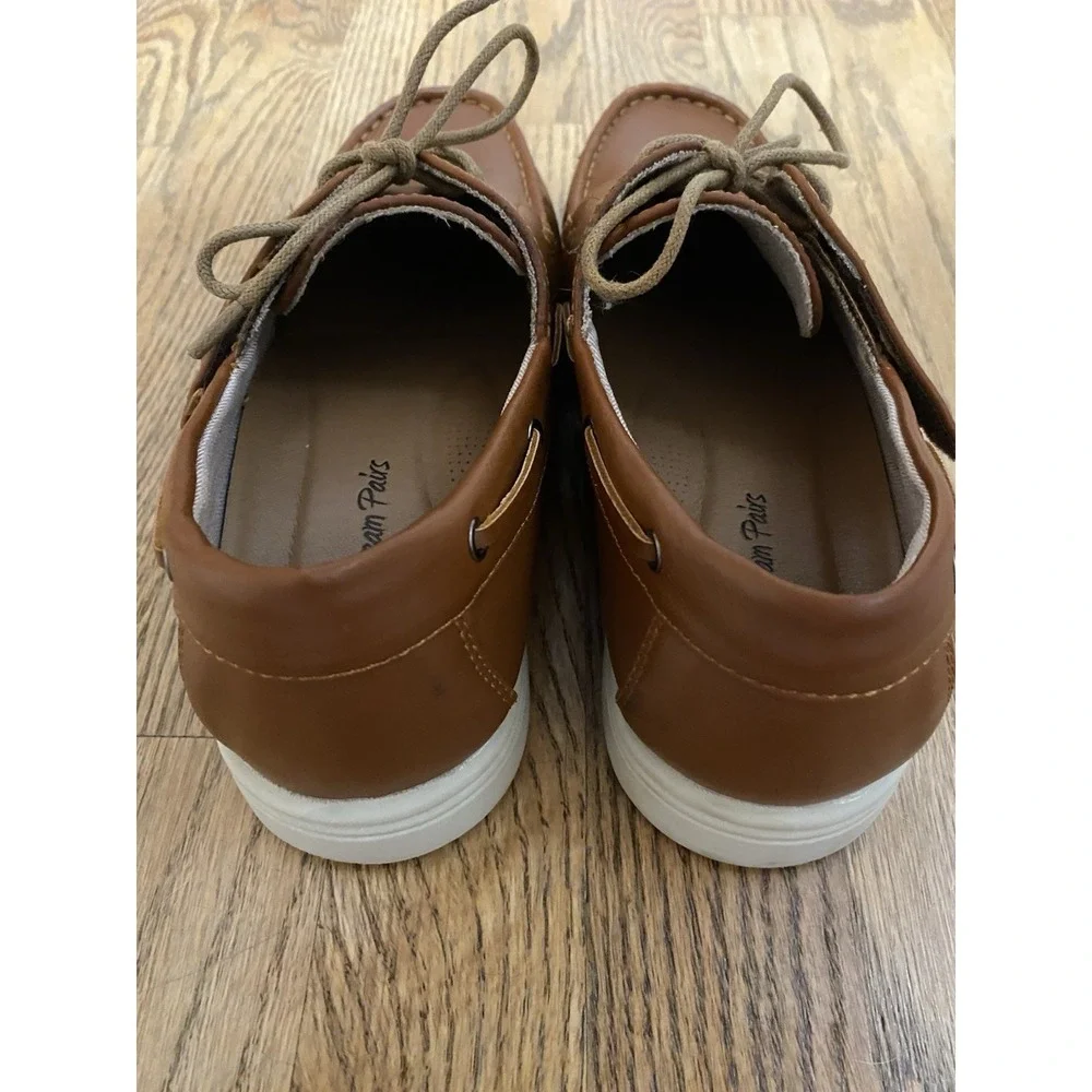DREAM PAIRS Boys Dress Shoes Boat Shoes Slip on Loafers Casual School Brown Sz 5